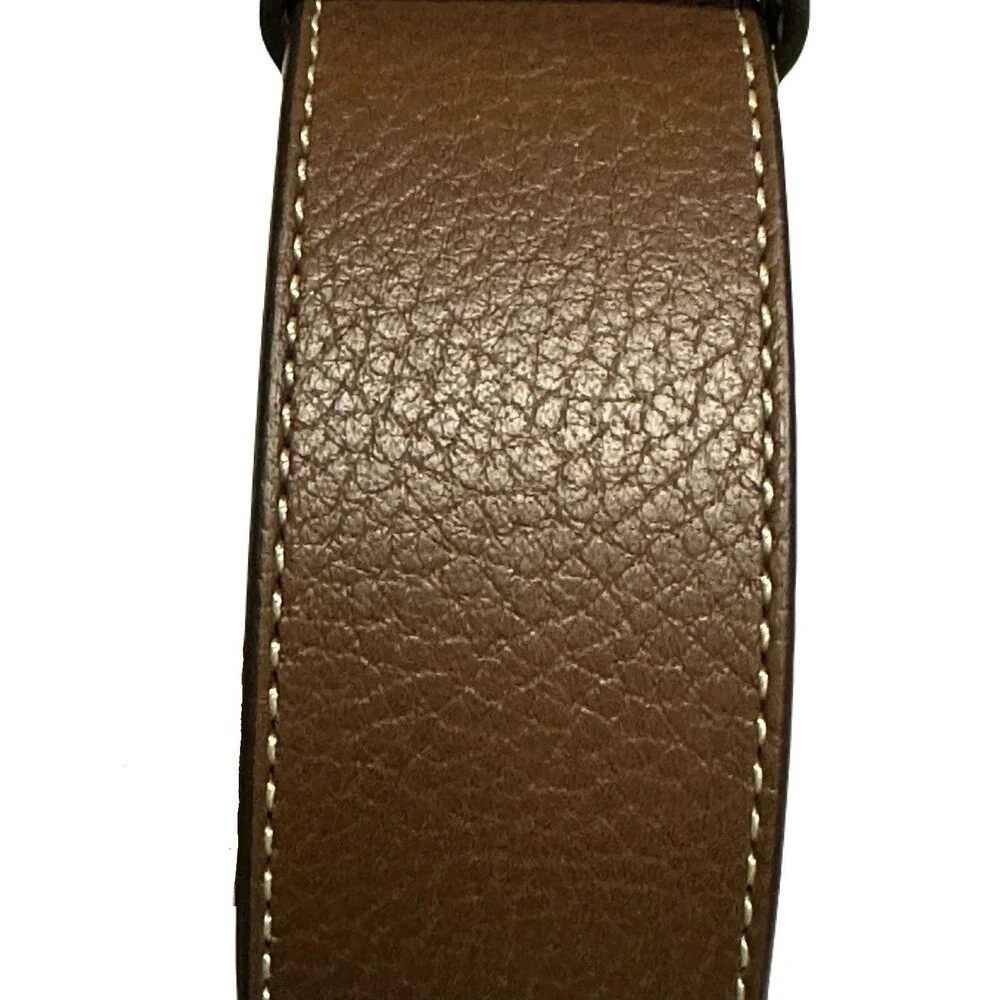 NEW Coach Mens Size 30 Saddle Brown Leather Belt 38mm Harness Buckle Cut To Size